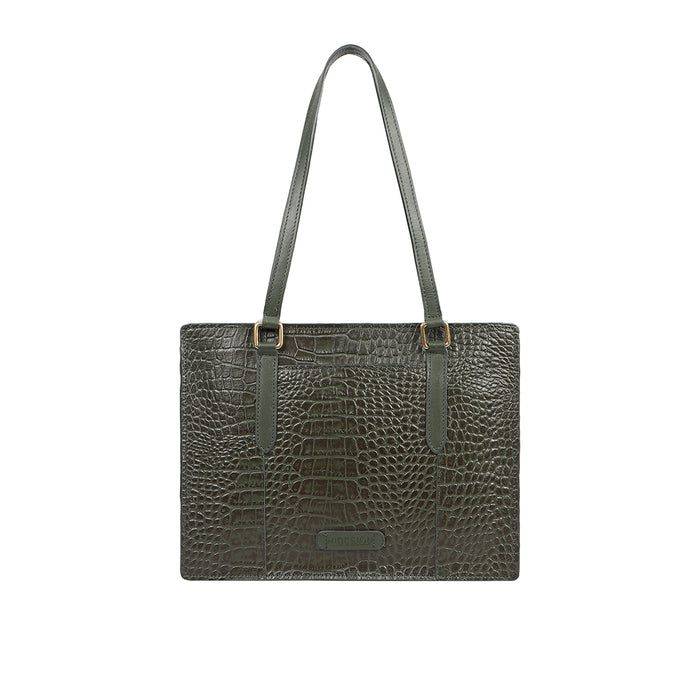 Selena 02 Green Leather Shoulder Bag