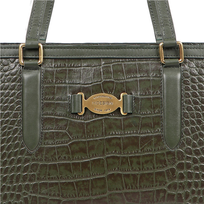 Selena 02 Green Leather Shoulder Bag