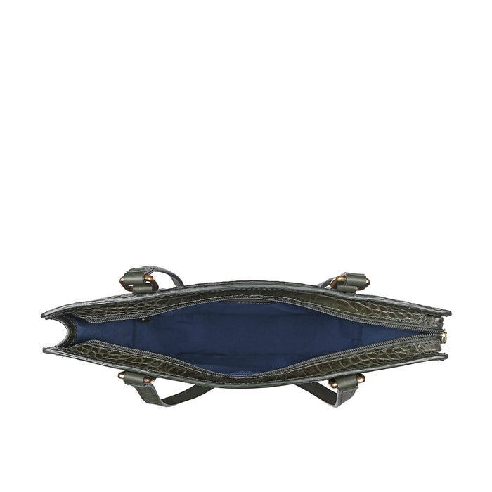 Selena 02 Green Leather Shoulder Bag