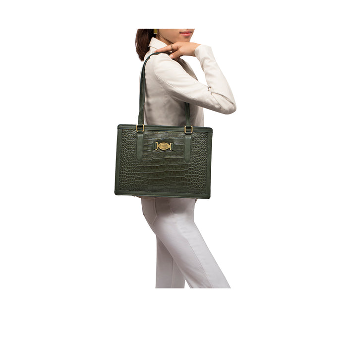 Selena 02 Green Leather Shoulder Bag