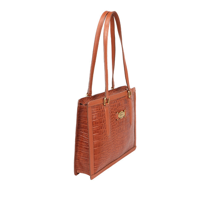 Selena 02 Tan Leather Shoulder Bag