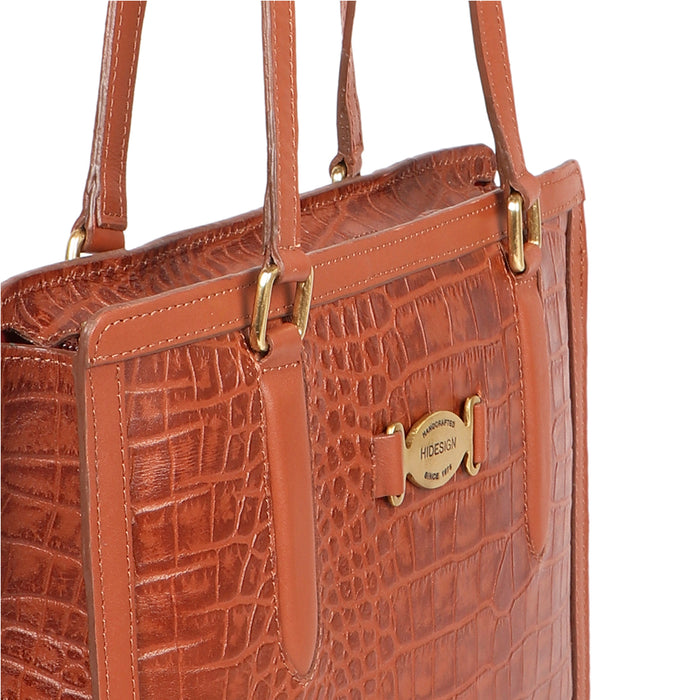 Selena 02 Tan Leather Shoulder Bag