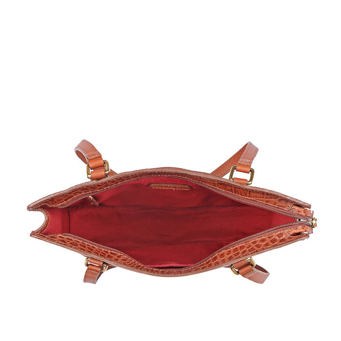 Selena 02 Tan Leather Shoulder Bag