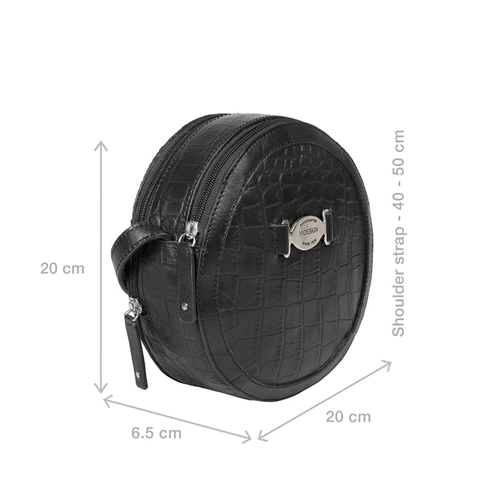 Selena 03 Black Leather Crossbody