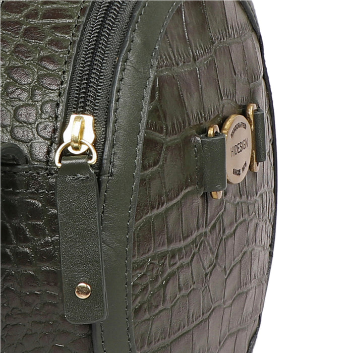 Selena 03 Green Leather Crossbody