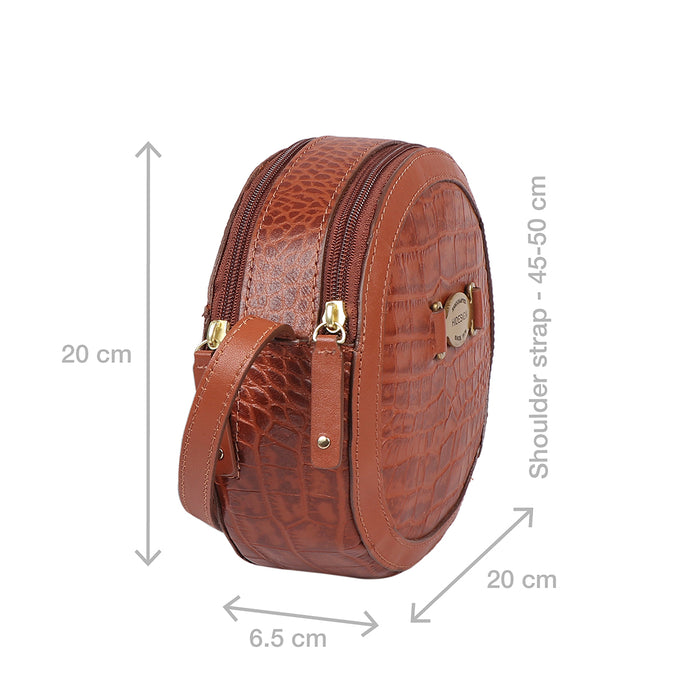 Selena 03 Tan Leather Crossbody