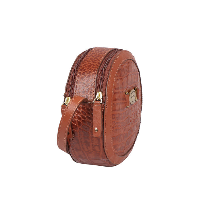 Selena 03 Tan Leather Crossbody