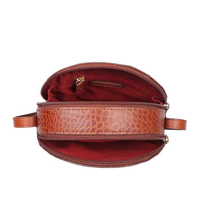 Selena 03 Tan Leather Crossbody