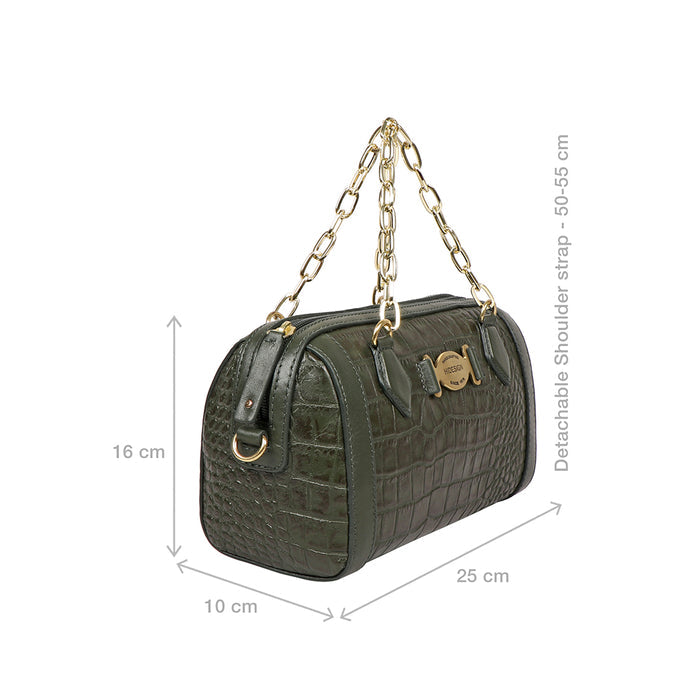 Selena 04 Green Leather Crossbody