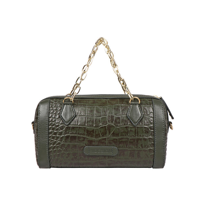 Selena 04 Green Leather Crossbody