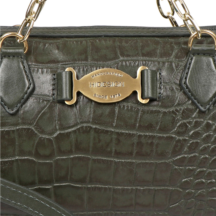 Selena 04 Green Leather Crossbody