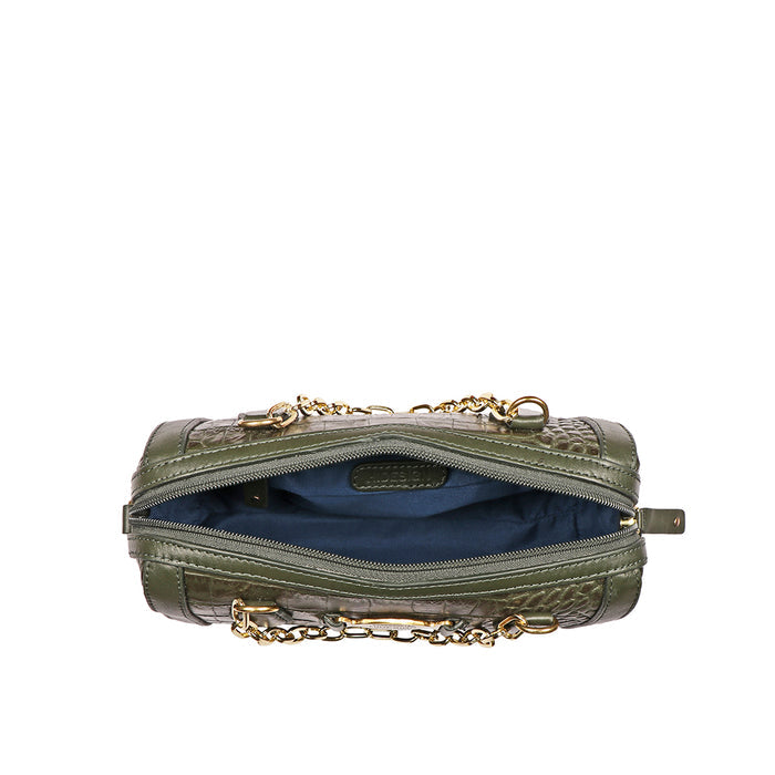 Selena 04 Green Leather Crossbody