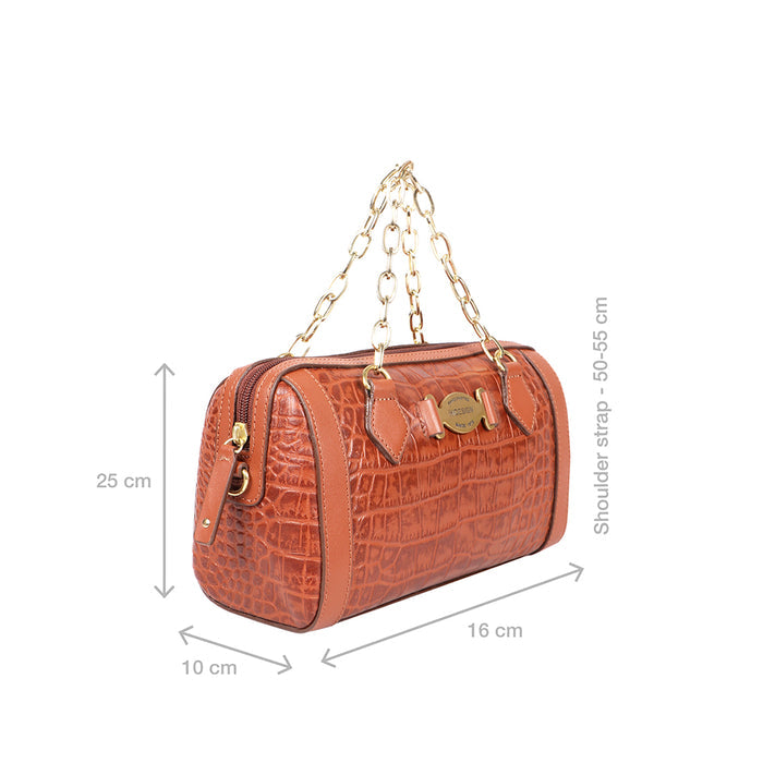 Selena 04 Tan Leather Crossbody