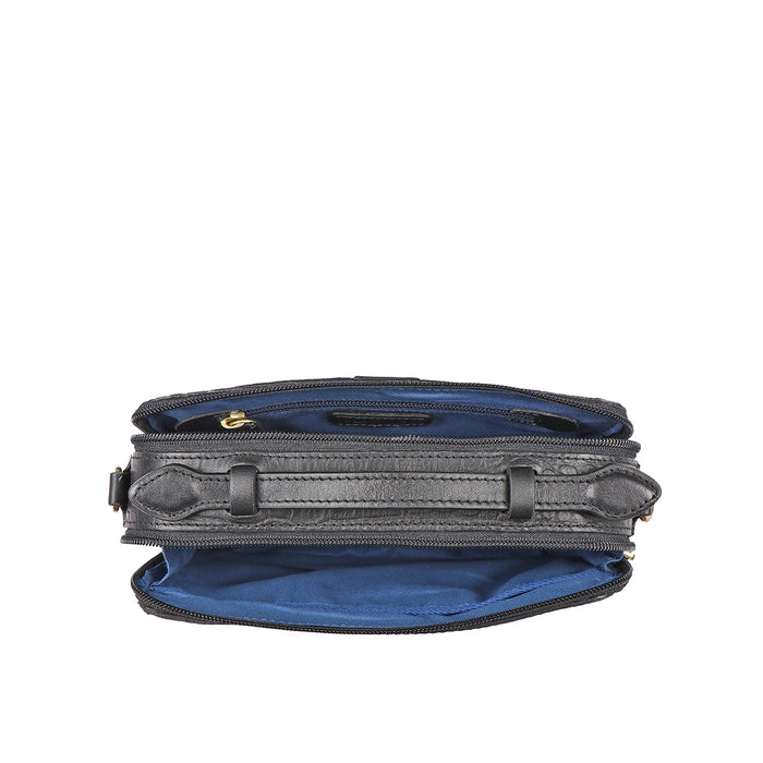 Selena 05 Black Leather Sling Bag