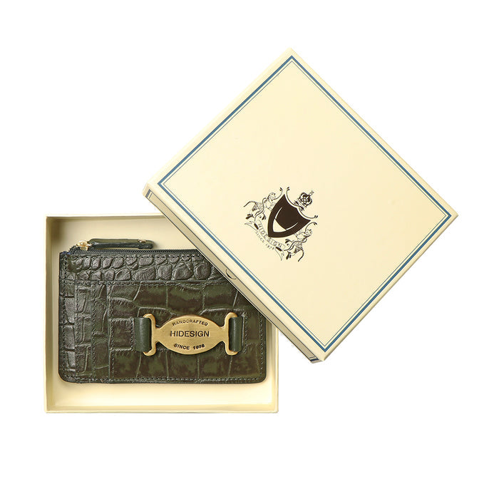 Selena W2 Green Leather Card Holder
