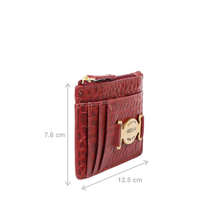 Selena W2 Red Leather Card Holder