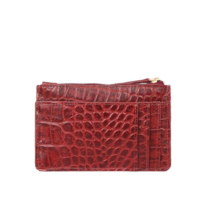 Selena W2 Red Leather Card Holder