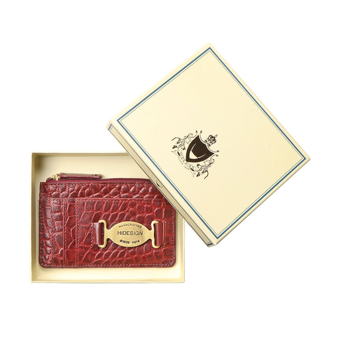 Selena W2 Red Leather Card Holder