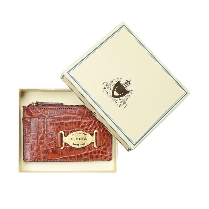 Selena W2 Tan Leather Card Holder