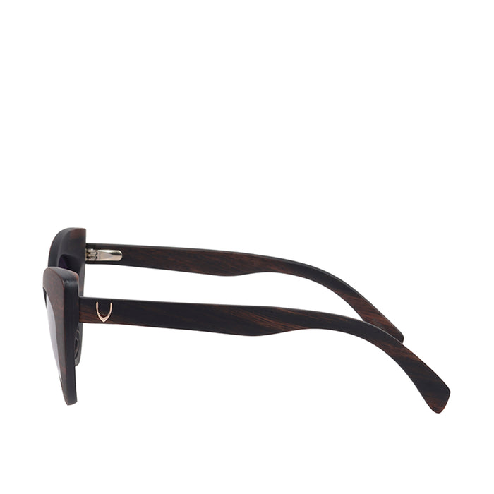 Serengeti-Wb383E Women's Black Cat Eye Sunglasses