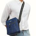 Serge 01 Blue Leather  Crossbody