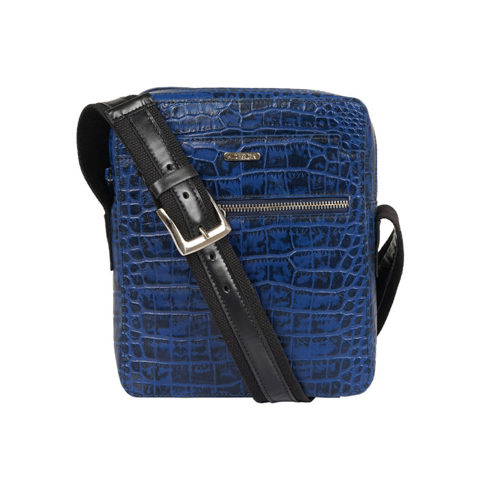 Serge 01 Blue Leather  Crossbody