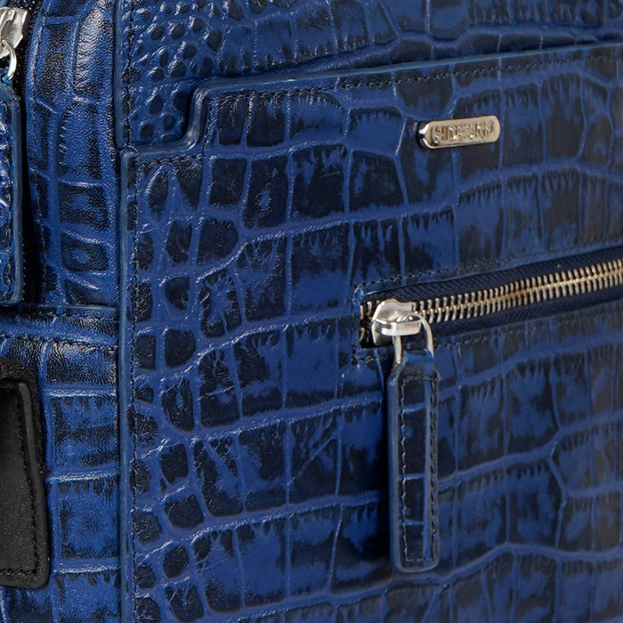 Serge 01 Blue Leather  Crossbody
