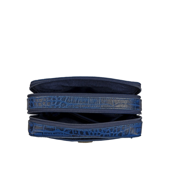 Serge 01 Blue Leather  Crossbody