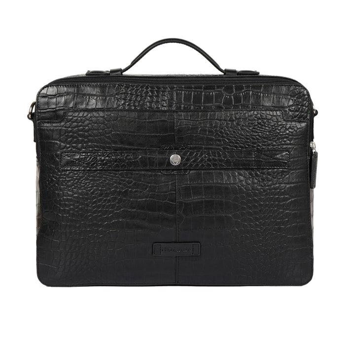 Serge 02 Black Leather  Briefcase