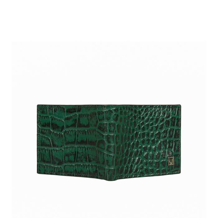 Serge W1 Green Leather Bi-Fold Wallet