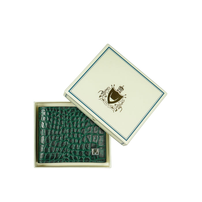 Serge W1 Green Leather Bi-Fold Wallet