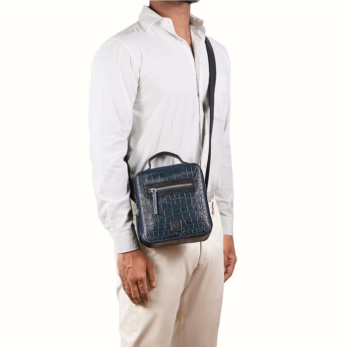 Serrano 01 Blue Leather  Crossbody