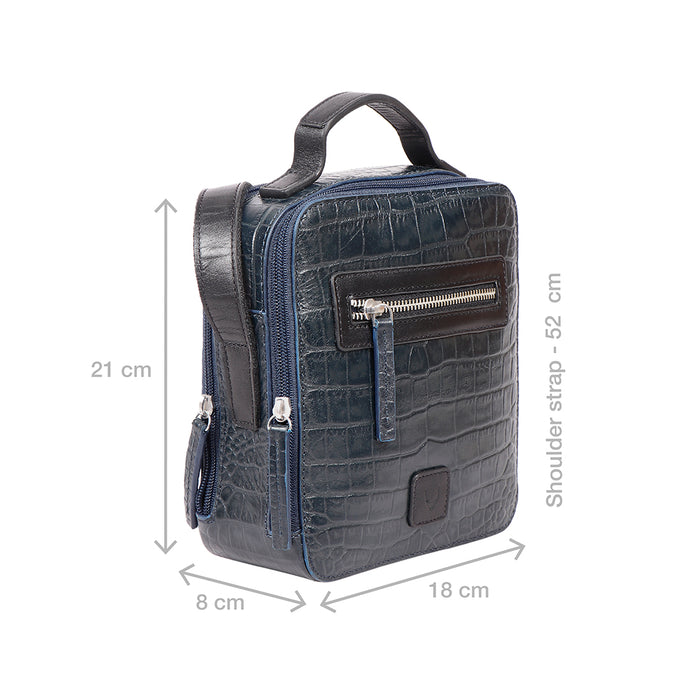 Serrano 01 Blue Leather  Crossbody