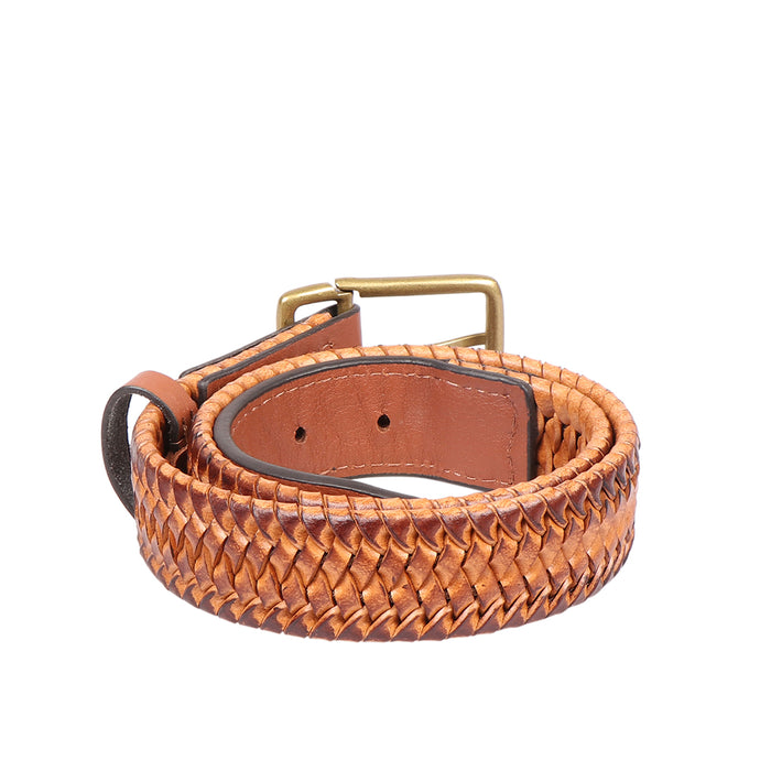 Seville Men's Tan Non Reversible Leather Belt