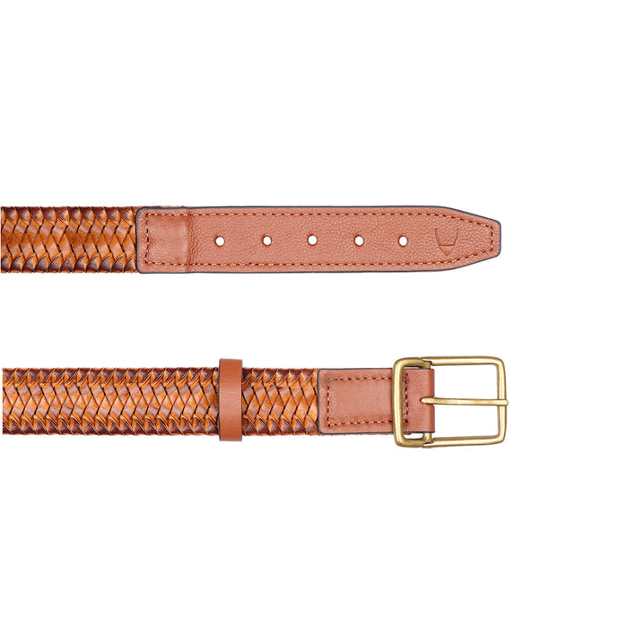 Seville Men's Tan Non Reversible Leather Belt
