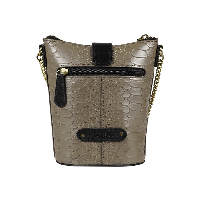 Shaina Silver Leather Sling Bag