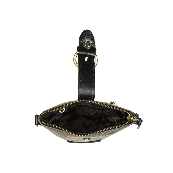 Shaina Silver Leather Sling Bag