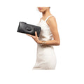 Shawn W1 Black Leather Zip Around Wallet