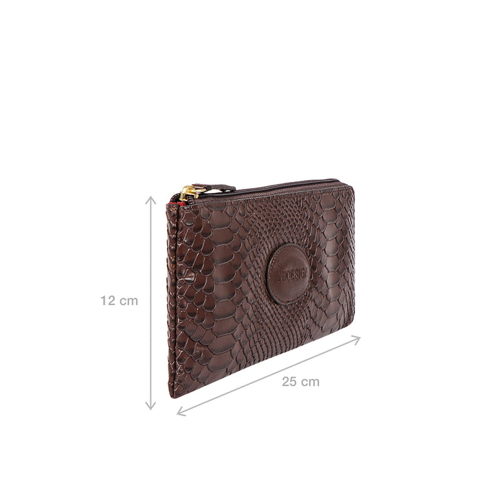 Shawn W1 Brown Leather Zip Around Wallet