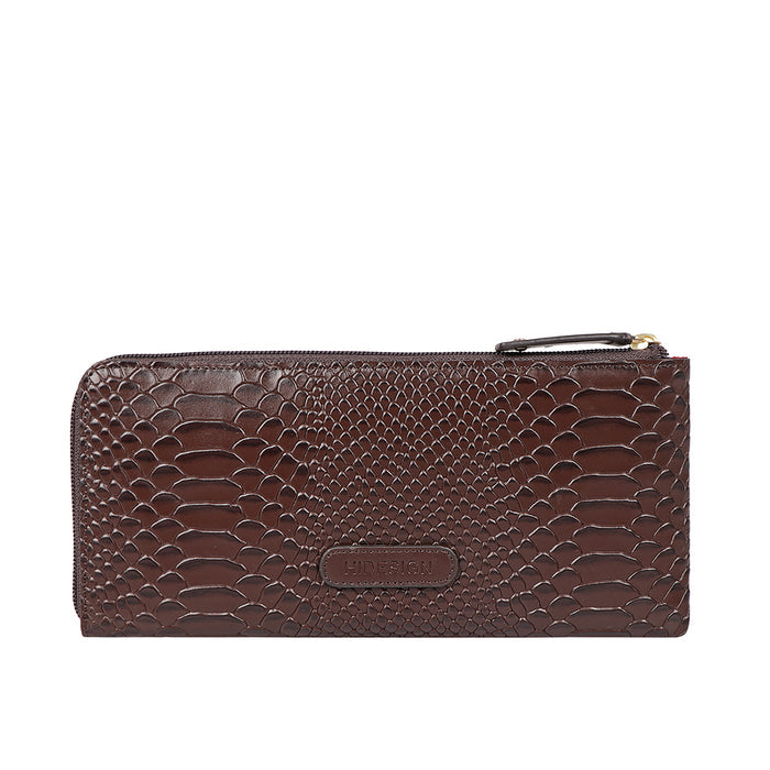 Shawn W1 Brown Leather Zip Around Wallet