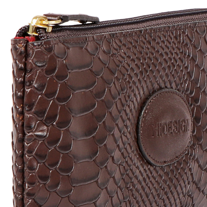 Shawn W1 Brown Leather Zip Around Wallet