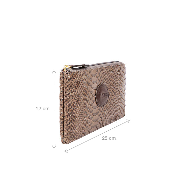 Shawn W1 White Leather Zip Around Wallet
