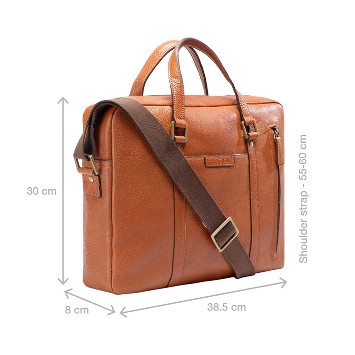 Sherlock 03 Tan Leather  Briefcase