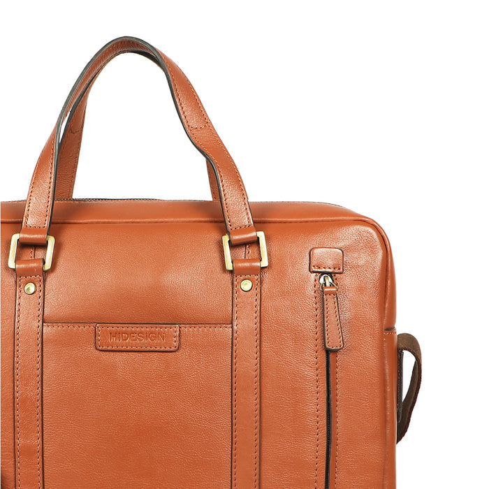 Sherlock 03 Tan Leather  Briefcase
