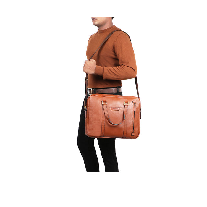 Sherlock 03 Tan Leather  Briefcase