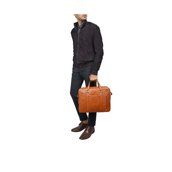 Sherlock 03 Tan Leather  Briefcase
