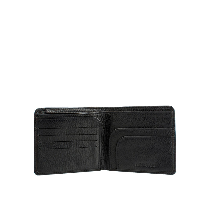 Shiraz Black Leather Bi-Fold Wallet