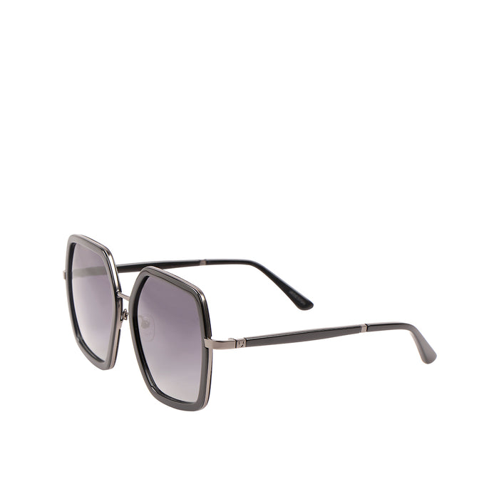 Sicily Women's Black Oversized Sunglasses
