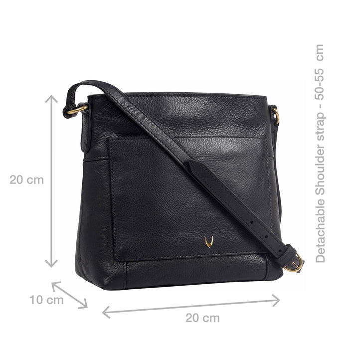 Sierra 01 Black Leather Sling Bag