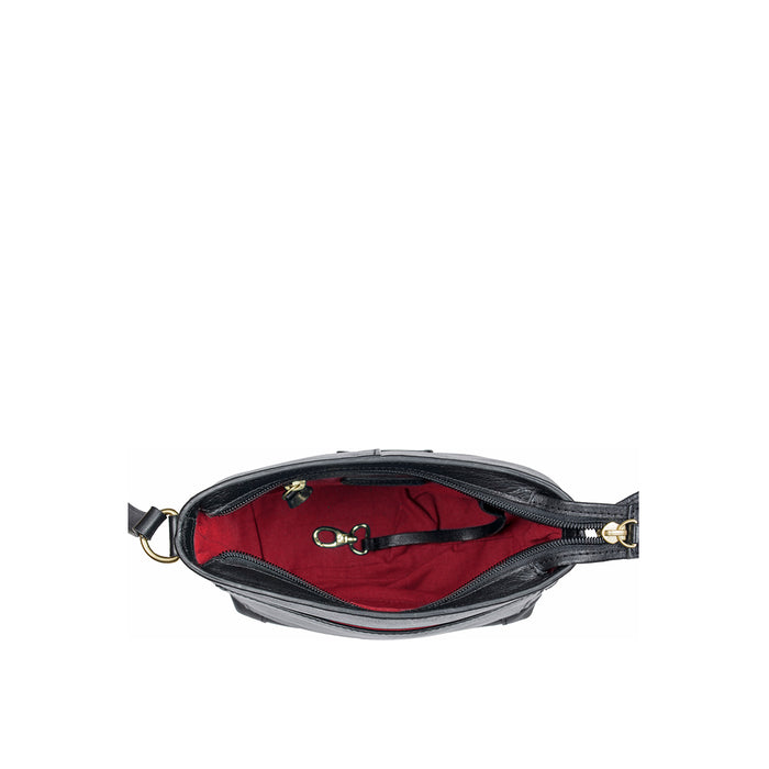 Sierra 01 Black Leather Sling Bag